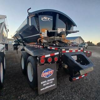 JET 40' AIR RIDE JET SIDE DUMP, ELECTRIC TARP, Tandem Axle Steel Side Dump Trailer - Air Ride, Fixed Axle