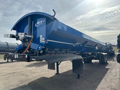 JET 40' AIR RIDE SIDE DUMP, ELECTRIC ROLLOVER TARP, Tandem Axle Steel Side Dump Trailer - Air Ride, Fixed Axle