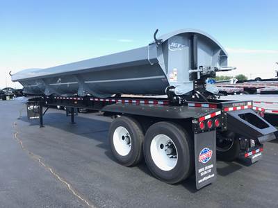 JET BATTLESHIP GRAY, 40' AIR RIDE SIDE DUMP, ELECTRIC Tandem Axle Steel Side Dump Trailer - Air Ride, Fixed Axle