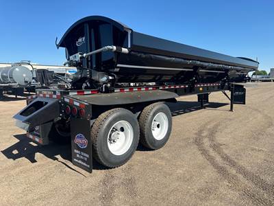 JET 40x102 Tandem Axle Steel Side Dump Trailer - Air Ride, Fixed Axle