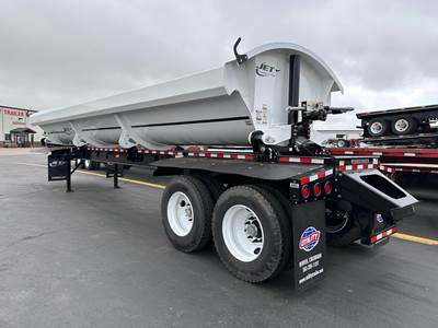 JET 40x102 Tandem Axle Steel Side Dump Trailer - Air Ride, Fixed Axle