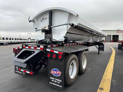 JET JET Side Dump, Air Ride, 2 Way Valve, Push Block Side Dump Trailer