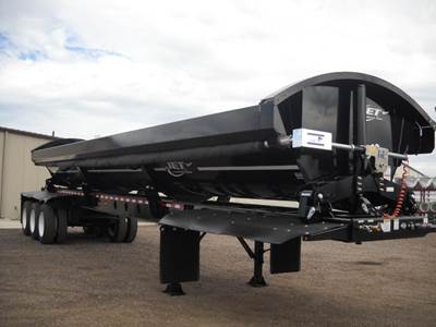 JET JET TRI AXLE SIDE DUMP, ELECTRIC TARP, AIR RIDE, 2 Side Dump Trailer