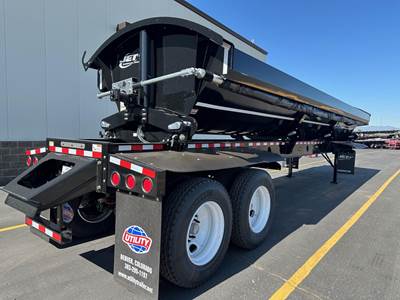 JET 40x102 Tandem Axle Steel Side Dump Trailer - Air Ride, Fixed Axle