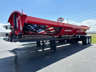 JET 40x102 Tandem Axle Steel Side Dump Trailer - Air Ride, Fixed Axle