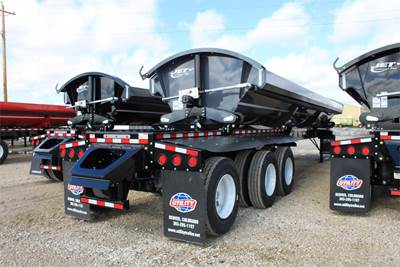 JET TRI AXLE SUPER SPREAD SIDE DUMP, AIR RIDE W REAR L Side Dump Trailer