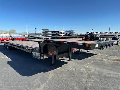 Doepker 40 TON SLIDE AXLE, 20K WINCH, AIR RIDE Traveling Axle Trailer