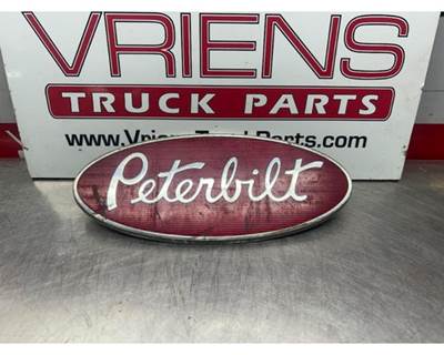 Used Peterbilt Nameplate Assembly PB Logo 8" Hood Ornament
