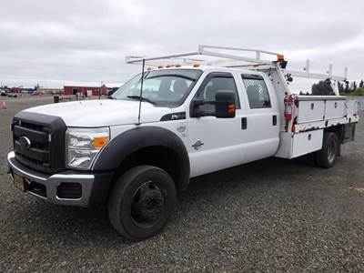 2015 Ford F-550 12' S/A Flatbed Truck