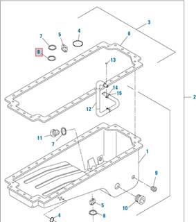 Cummins Big CAM/N14 Oil Pan Pick Up Tube O-Ring, Part # 3034986