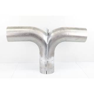 New 5" Exhaust Y Pipe With Divider.  5"OD X 2 & 5" Id X 1 .  Aluminized