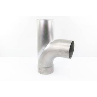 New 5" Exhaust T Pipe With Divider.  5"OD X 2 & 5" Id X 1 .  Aluminized