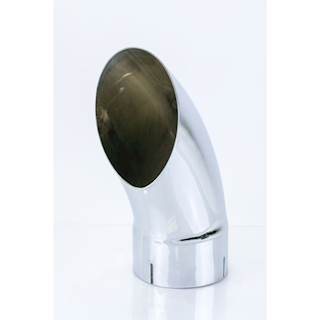 5"X12" Id Chrome Curved Stack Pipe