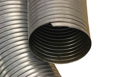 5" Galvanized Steel Exhaust Flex Pipe.  Sold By The Foot Or By The 25' Roll