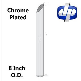 Surplus 84""  X 8" Exhaust Stack Miter Cut Chrome