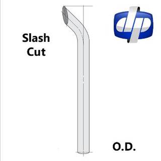 Surplus Chrome Plated 8 Inch Plain End Slash Cut Top Stack Bull Hauler 6" X 48"