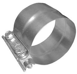 New 5" Aluminized Lap Joint Clamp Fits Many Applications, Double Bolt Design