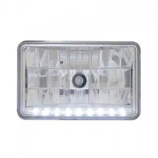 New 4" X 6" High Beam Headlamp With White Led Replaces H4561/H4656