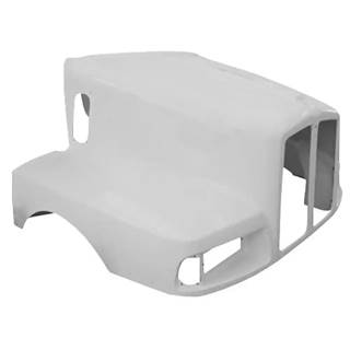 1990-1995 Kenworth T600/T600B Hood Shell, Curved Windshield, Split Grille, 59" Center Line