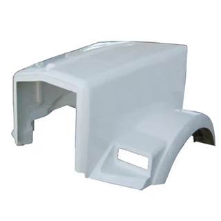New Kenworth T800 Fiberglass Replacement Hood Shell, Fits Curved Windshield 1987-2007