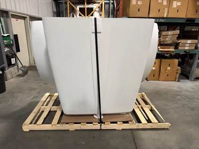 New 2008-NEWER Peterbilt 367 Fiberglass Hood Shell Assembly Set Back Axle, Part # L29-6055-1400010