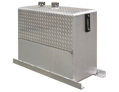 New Upright 50 Gallon Aluminum Hydraulic Tank.  Measures 34 x 14.75 x 25. 