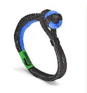 New Bubba Rope Soft Shackle  Gator-Jaw 3/8 Blue/ Black
