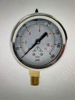 New Surplus Silicone Filled Pressure Gauge Stem Mount