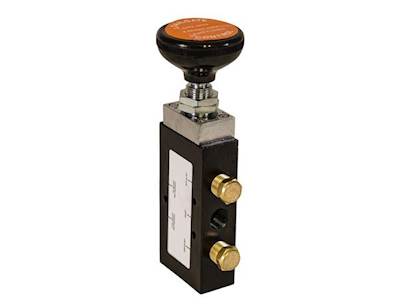 4-Way 3-Position Manual Air Valve With Five 1/4 Inch NPT Ports  Number Of Ports