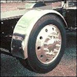 Pederson BrAnd Stainless Steel Fender For Lift Axle.  Fits 275/80 And 295/75R -