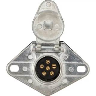 New 6-WAY Female Electrical Socket Plug, 2-BOLT Flange, Part # TC1006