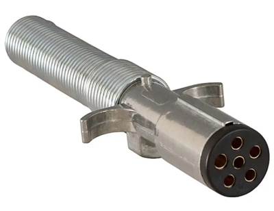 New 6-WAY Male Electrical Socket with Spring, Trailer Side, Part # TC2061