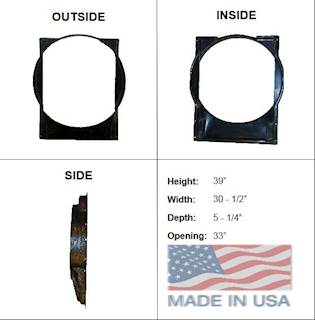 thumbnail image 2 of Eagle Cooling Radiator Fan Shroud For Kenworth W900 - OEM K216-2043, Gel Coated Fiberglass 2 of 3