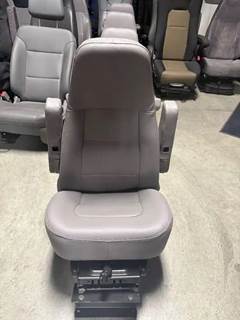 New Low Base High Back Grey Vinyl Air Seat.   Low Pro Air Pedestal, Most