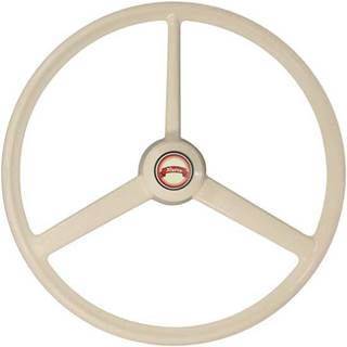 20 Inch 3 Spoke Retro Bone Old School Steering Wheel With Adapter Fits Multiple