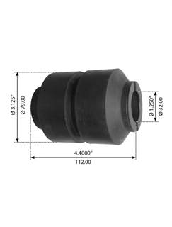 New Equalizer Bushing  Inside Diameter: 1.25 Inch Length: 4.4 Inch Material: