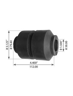 Suspension Equalizer Bushing Inside Diameter: 1.5 (Inch) Length: 4.4 (Inch)