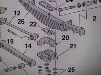New Torque Rod Seat Spring Pad.  Rockwell Sqhd Axle Housing, Fits LH Or RH. 4