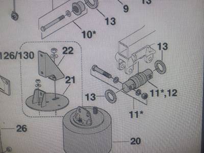 New Way Bushing, Bar Pin, 1" Bolts 8-1/2 CT C , 3-15/16" Od.  Fits Model AD126. 