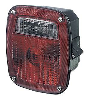 New Rear Tail Lamp Brake Lamp Assembly.  Three Bolt Mounting, 5 Spade Plug