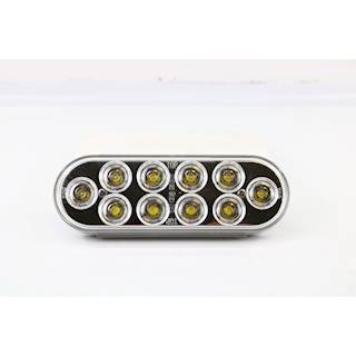 6" Oval Led Back Up Reverse Work Light 10 Led