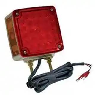 Grote 4.67" Square Double-Face 25-LED Stop / Turn / Tail Light - Red / Amber. 