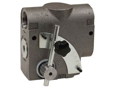 HFDL075 Flow Control Valve. 3/4 Inch NPT Side Ported Adjustable Flow Divider