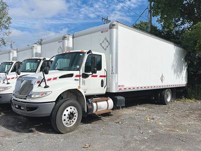 International MV607 Box Truck - 250HP, Roll up Door
