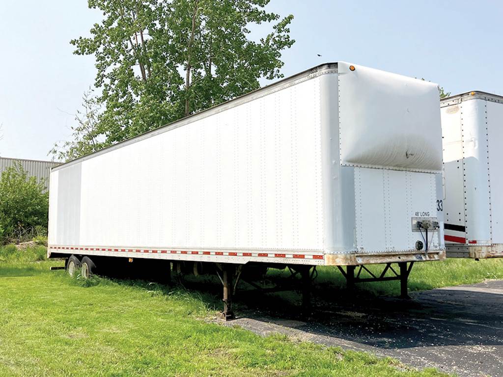 1996 Trailmobile 48 ft Dry Van Trailer Roll up Door, Air Ride For