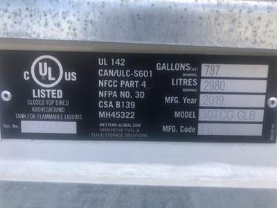 Western Global TRANSCUBE 30TCG Storage Tank