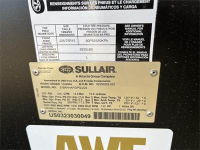 Sullair DPQ375HAF Air Compressor