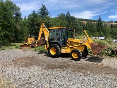 1997 John Deere 310SE 4x4 Wheel Loader - 4 in 1 Bucket