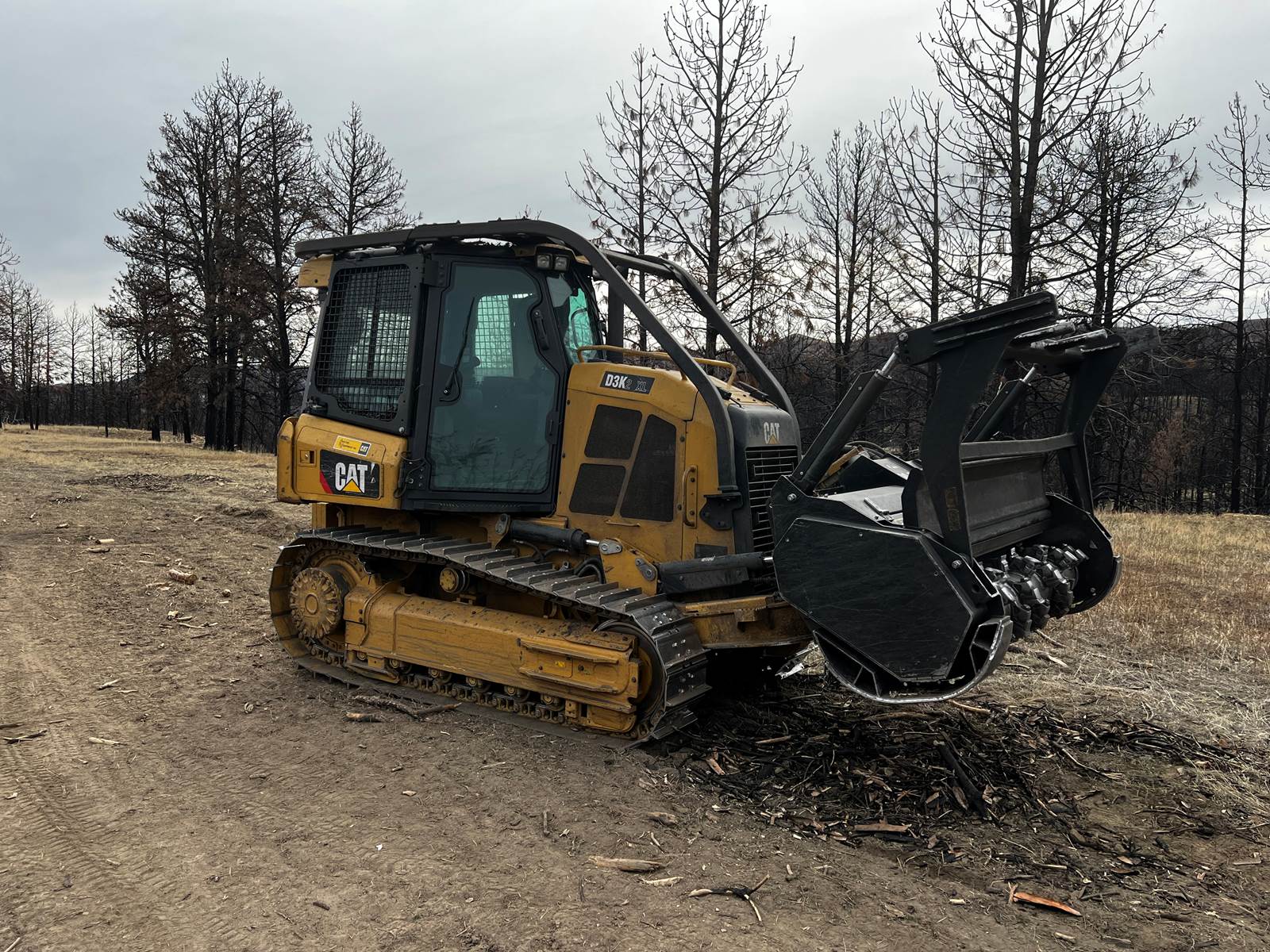 2021 Caterpillar D3K2 XL Dozer Mulching Head For Sale, 999 Hours