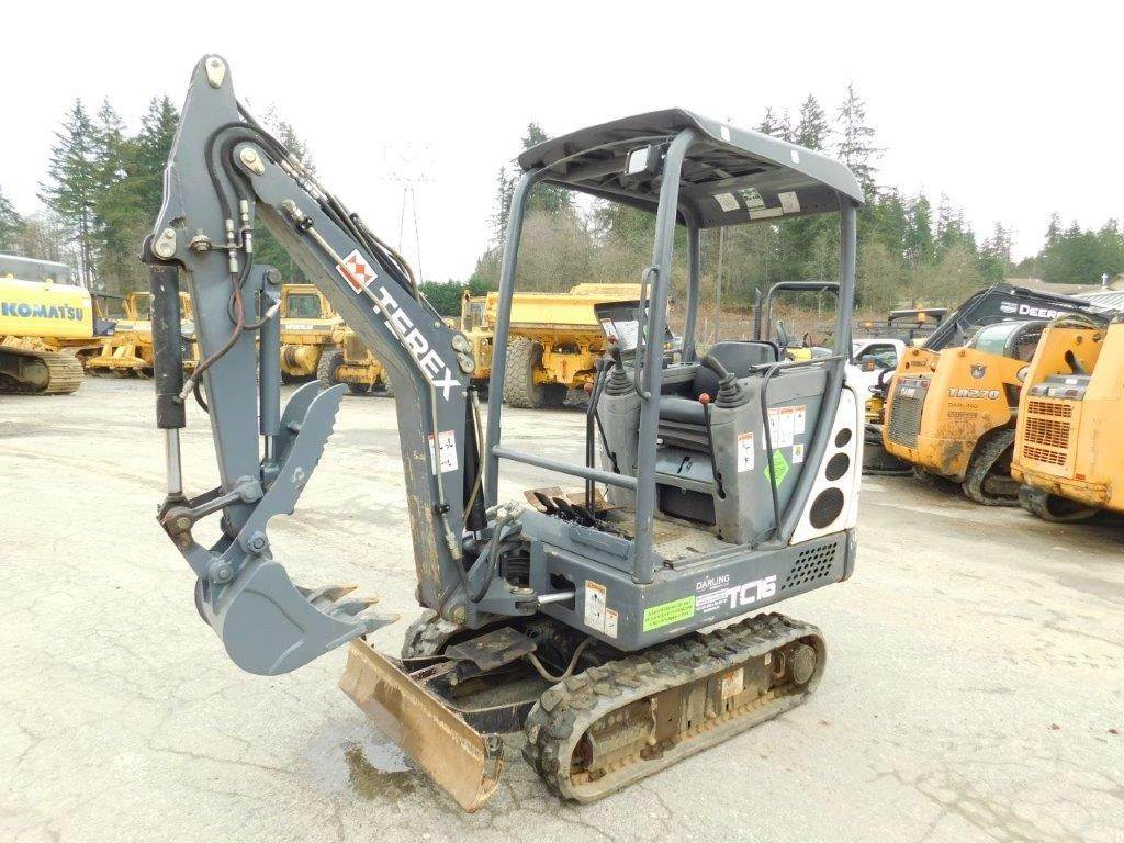 2013 Terex TC16 Mini Excavator For Sale, 485 Hours Woodinville, WA